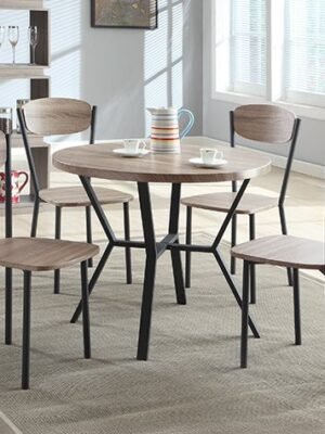 1230SET-GW BLAKE 5PK ROUND DINING SET GREYWASH
