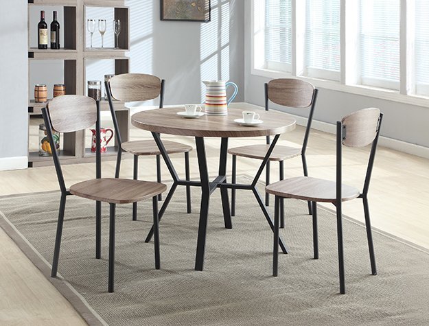 1230SET-GW.jpeg 1230SET-GW BLAKE 5PK ROUND DINING SET GREYWASH