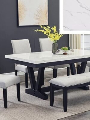 1319-6P/1320DV VANCE FAUX TBL/SIDE CHAIRS,BENCH