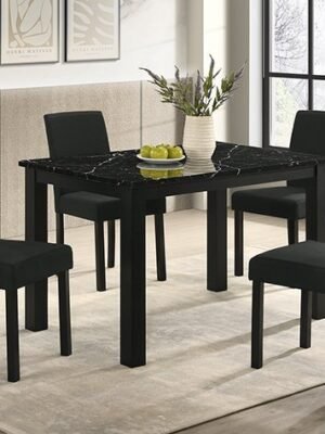 2120BK-5P RESIA DINING GROUP - BLACK