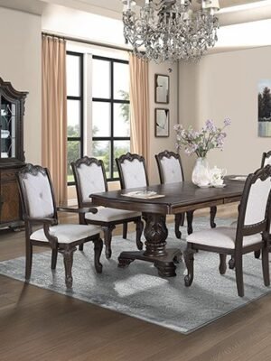 2149-9P KIERA DINING GROUP-COFFEE BROWN