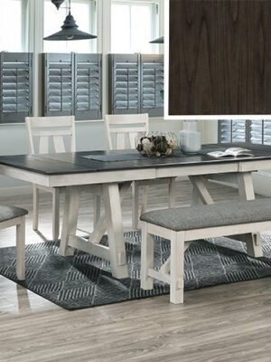 2158CG-6P MARIBELLE 6P W/BENCH CHALK WARMGREY