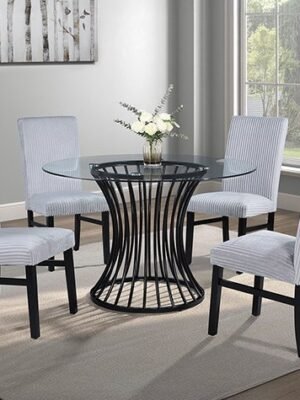 2202-5P/LG TRACY DINING GROUP LIGHT GREY