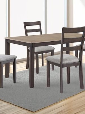 2255LB-SET BRANSON 5PK DINETTE SET LIGHT BROWN