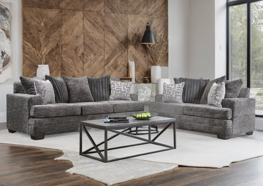 2675-charcoal_orig.png 2675-07 CHARCOAL Sofa & Loveseat Set