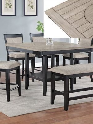 2727LG-6P FULTON CT HT DINING LIGHT GREY