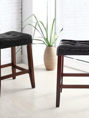 2787C-24-BK KENT SADDLE COUNTER STOOL BLACK