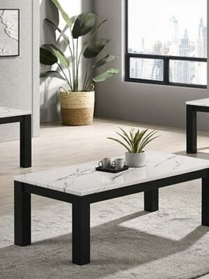 4170SET-WH IVY 3PK FAUX MBL WHITE COCKTAIL SET