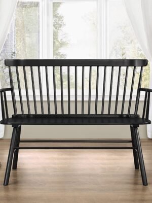 4185-BENCH-BK JERIMIAH SPINDLEBACK BENCH BLACK