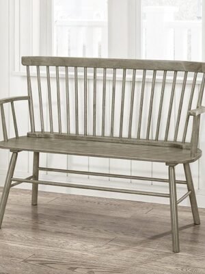 4185-BENCH-GY JERIMIAH SPINDLEBACK BENCH GREY