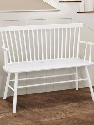 4185-BENCH-WH JERIMIAH SPINDLEBACK BENCH WHITE