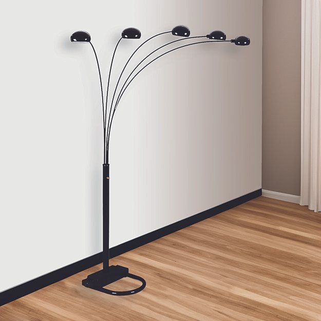 4888B-BK.jpeg 4888B-BK PEACOCK SHADE FLOOR LAMP BK 82"H