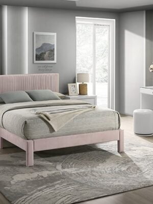 5097PK LUCIA BED FRAME PINK