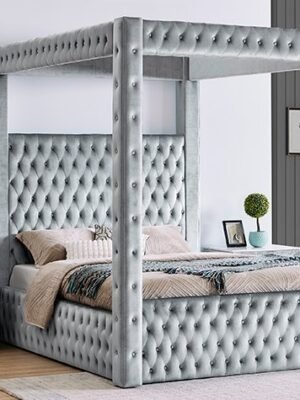 5114GY ANNABELLE CANOPY BED GREY