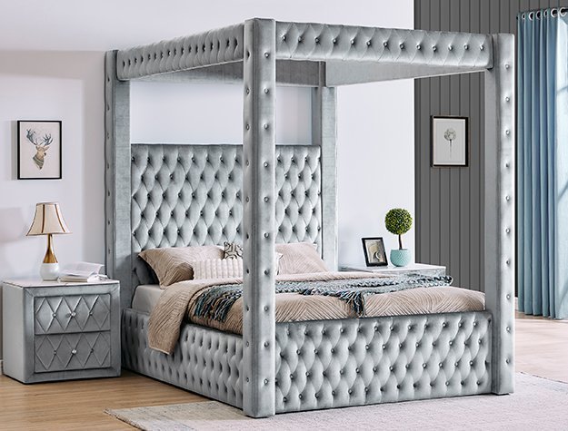 5114GY.jpeg 5114GY ANNABELLE CANOPY BED GREY