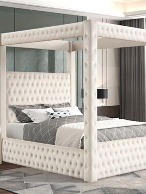 5114IV ANNABELLE CANOPY BED IVORY