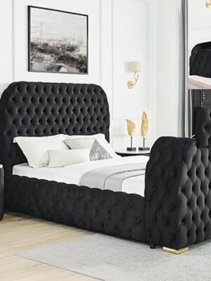 5115BK NATALIA BED W/FIREPLACE,TV LIFT BK