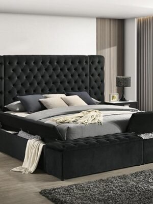 5203BK LILIANA BLACK BED FRAME