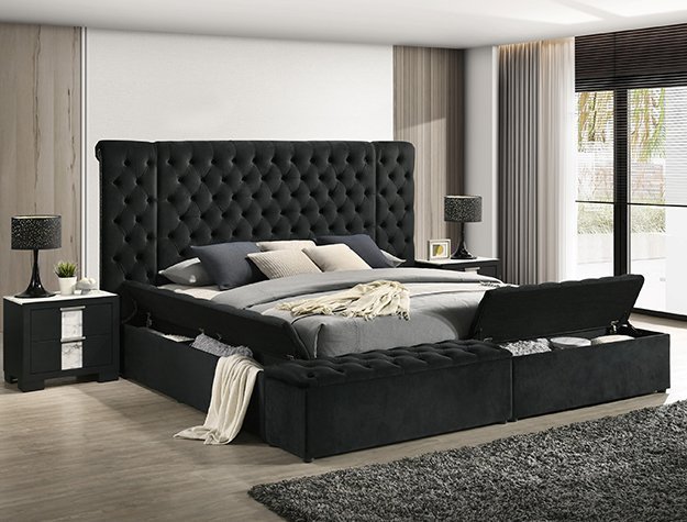 5203BK.jpeg 5203BK LILIANA BLACK BED FRAME