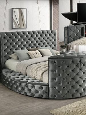 5212GY VOLTARE FIREPLACE/TV LIFT BED GREY