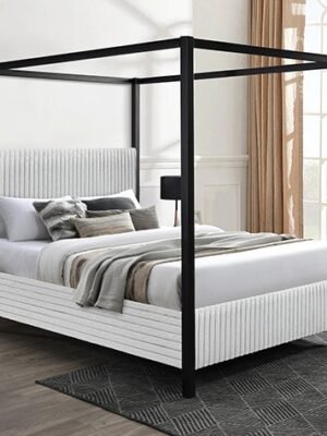 5262LG CORA CANOPY BED LIGHT GREY