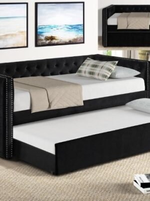 5335BK-SET TRINA BLACK DAYBED