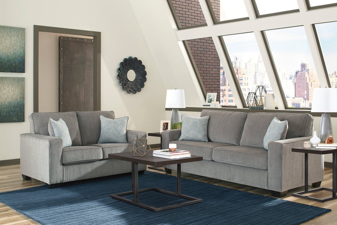 87214-38-35-t194_orig.jpg Ashley 872-14 - Sofa & Loveseat Set
