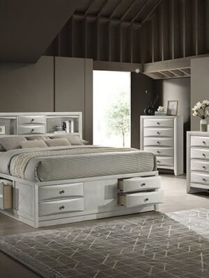 SETB4255 EMILY STORAGE WHITE BEDROOM