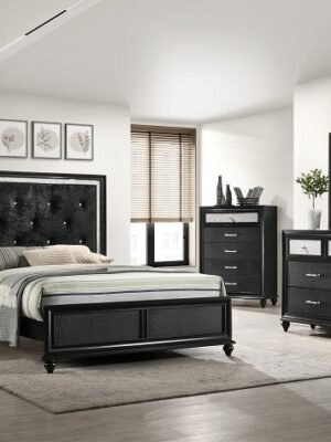 SETB4398 LILA BLACK BEDROOM GROUP