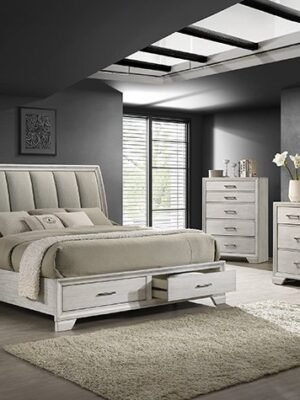 SETB6582 JAYMES WHITE MIST BEDROOM GROUP