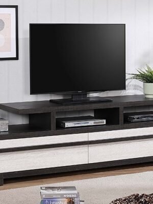 B8162-9 REMINGTON TV STAND CHALK/EBONY