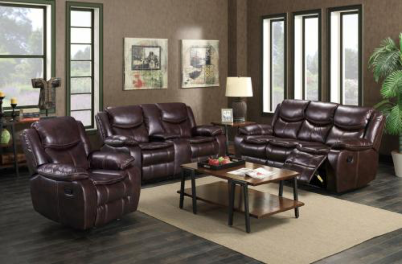 Emerson Brown 3Pc Reclining Living Room Set