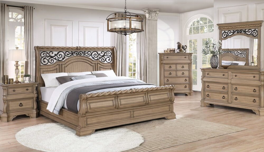 B7010 - 4pc or 5pc Bedroom Set - Queen, King