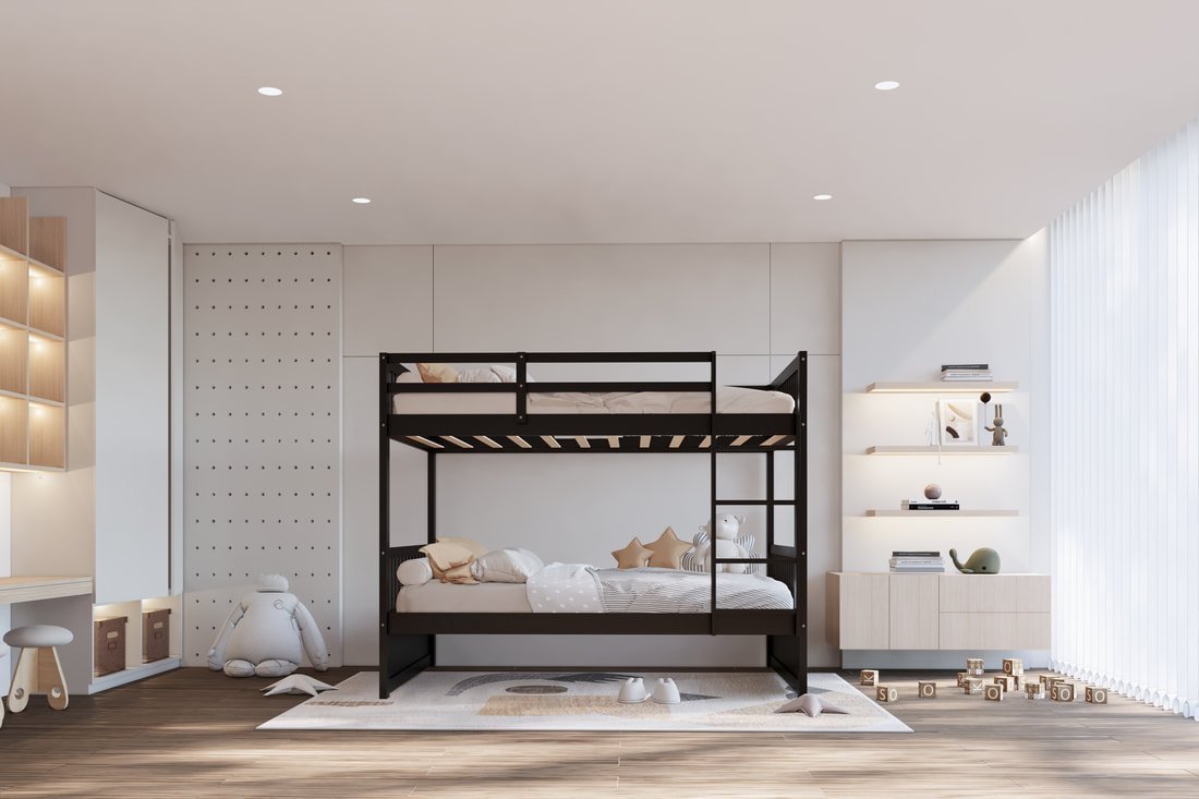 bb12_orig.jpeg BB12 Twin/Twin Bunk Bed Black