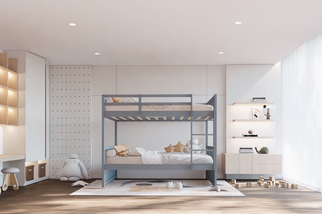 bb13_orig.jpeg BB13 Twin/Twin Bunk Bed Gray