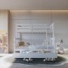 BB21 Twin/Full Bunk Bed w/Twin Trundle White