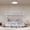 BB31 Full/Full Bunk Bed w/Twin Trundle White