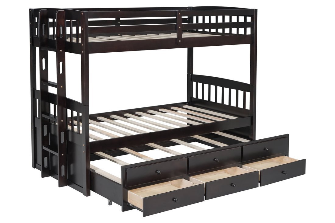 bb40-2_orig.jpeg BB40 TWIN/TWIN Bunk Bed w/Twin Trundle + 3 Drawers Espresso