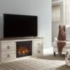 EW0267-268 - TV Stand w/Fireplace 60" L