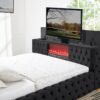 Future Black Platform Bed - Queen, King