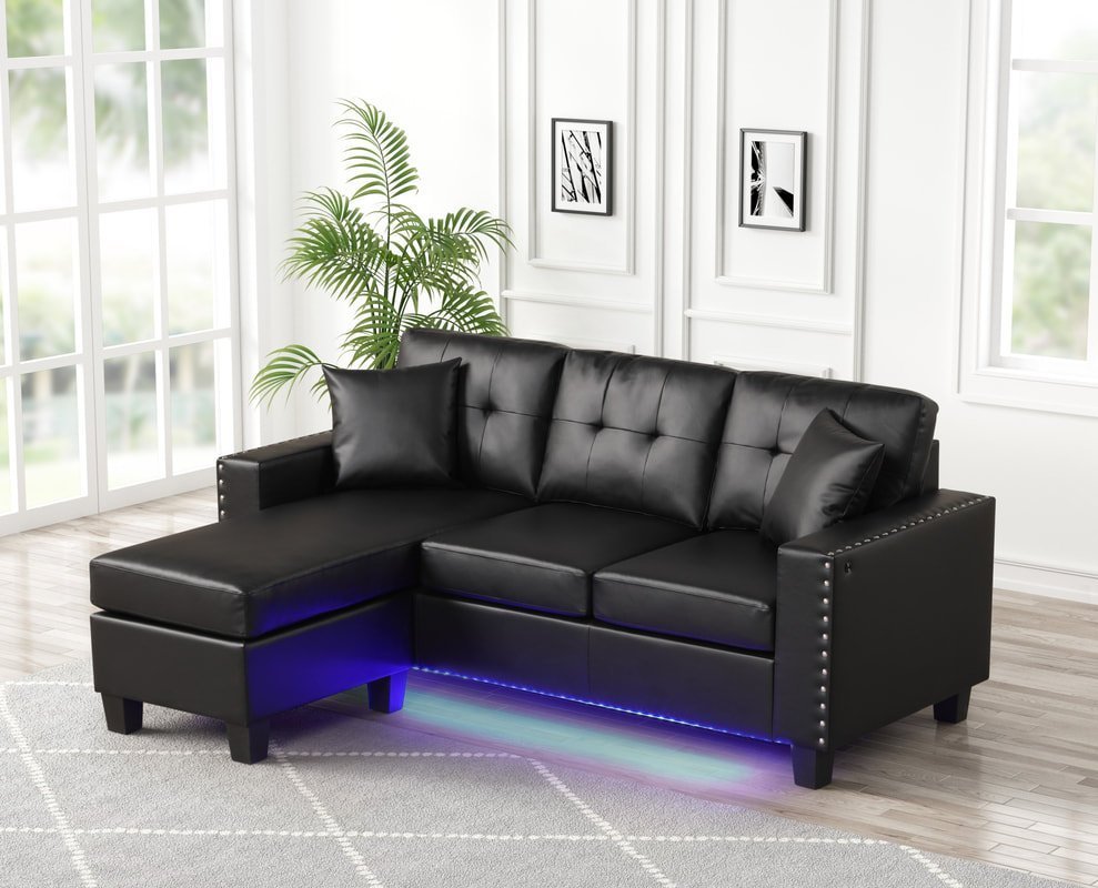 messi-black_orig-1.jpg Messi Black PU - Reversible Sectional