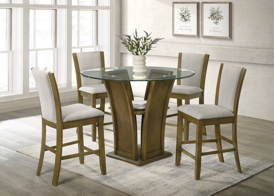 orlandobeige_orig.jpeg Orlando - Beige Pub Table + 4 Chair Set