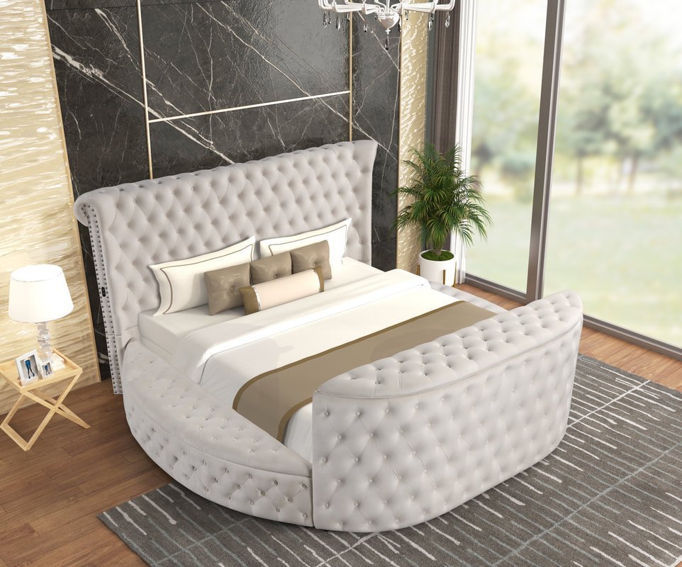 patron-beige-2_orig.jpeg Patron Beige Platform Bed - Queen, King
