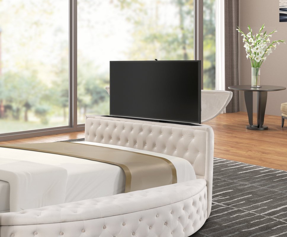 patron-beige-4_orig.jpeg Patron Beige Platform Bed - Queen, King