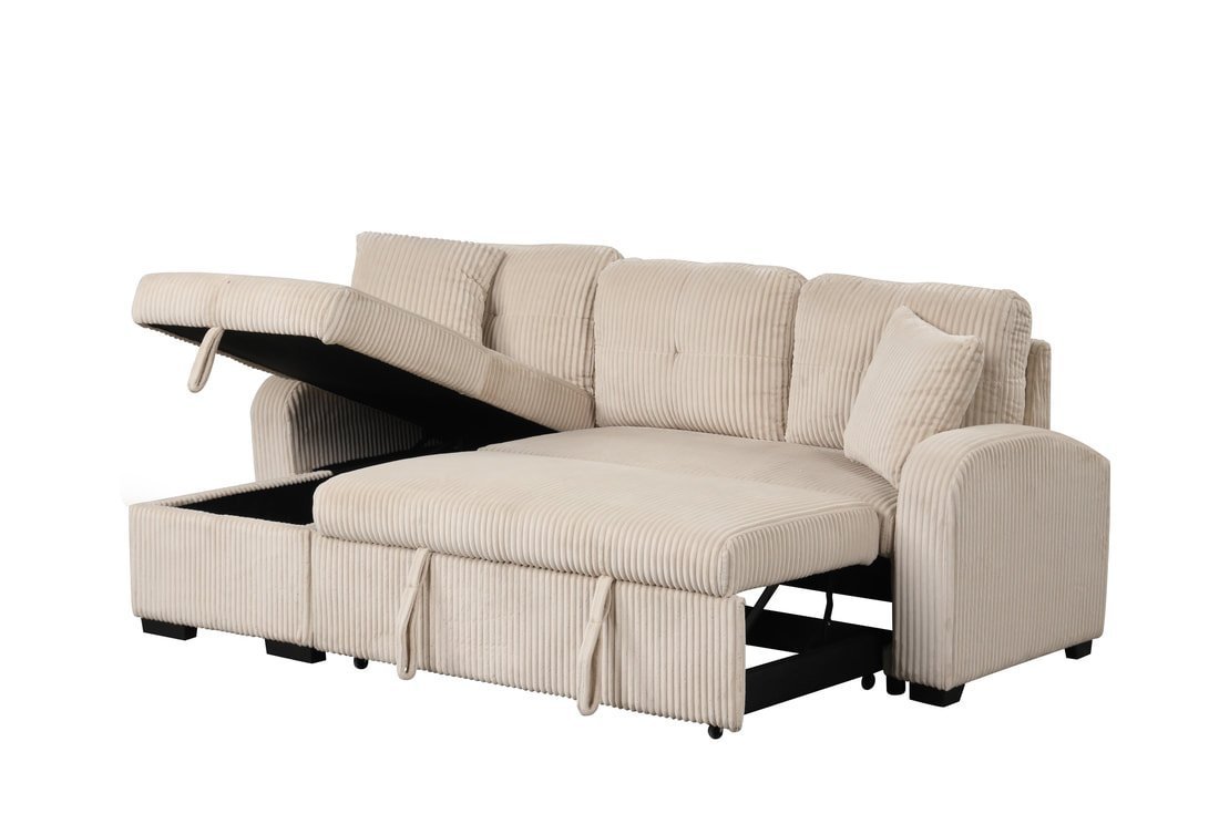 silvia-beige-3_orig.jpg Silvia Beige - Reversible Sectional With Pull-Out Bed