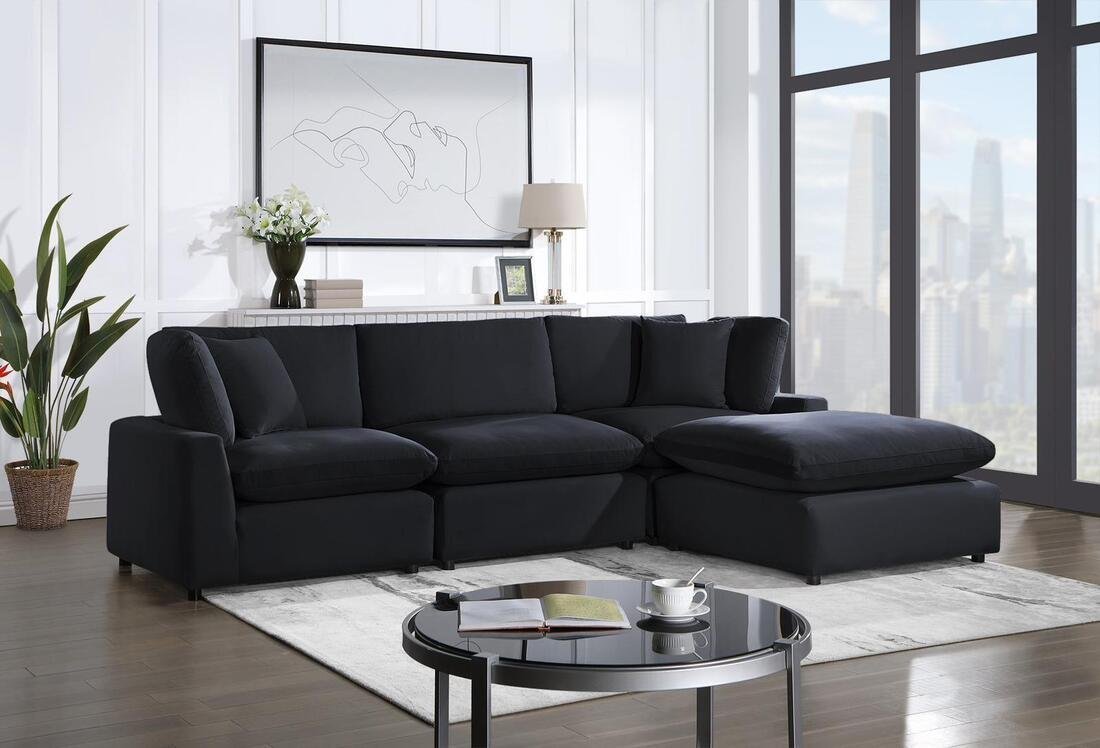 sky-velvet-black_orig.jpg SKY Black Velvet Modular Sectional