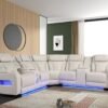 Spain Sand Power Reclining Sectional (Power Headrests)