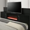 Villa Black Platform Bed - Queen, King