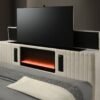 Villa White Platform Bed - Queen, King
