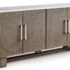 W854-68 TV Stand 68"L (MARBLE TOP)